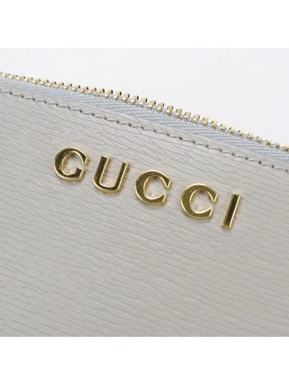 Gucci Zip Key Case Script Coin Purse Leather - Picture 5 of 6